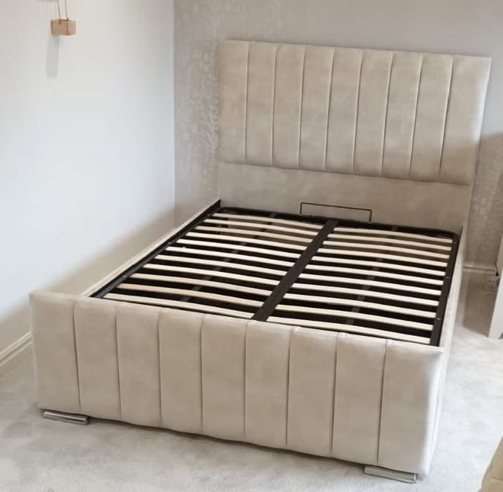 Luxury Clarence Gas Lift Storage Upholstered Bed frame