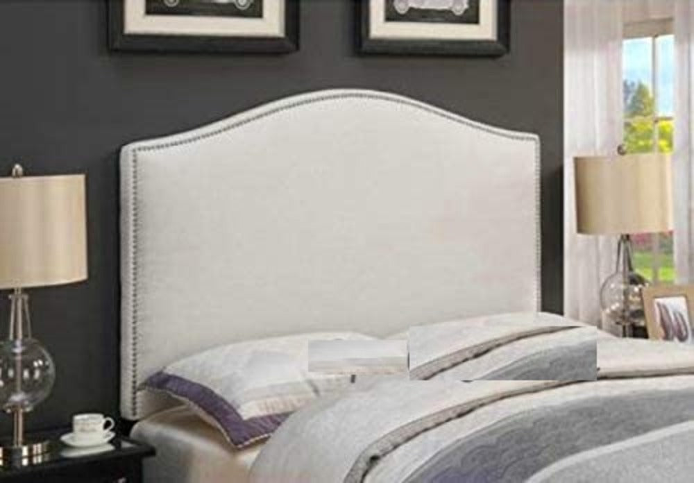 Luxury Design Bed Headboard in Crushed Velvet Fabric & in Soft Plush Fabric