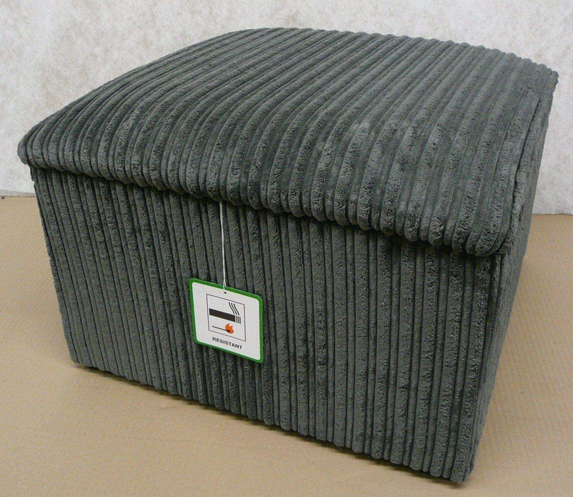 Jumbo Cord Fabric Ottoman Storage Box Bench Pouffe Seat Stool Chair Footstool
